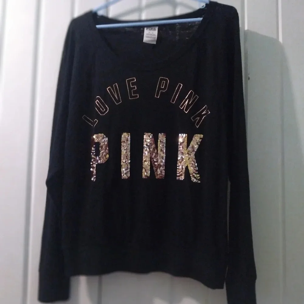 Vs pink bling tee-medium EUC - Picture 1 of 6